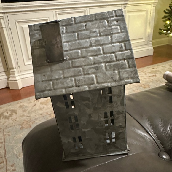 Pottery Barn Galvanized House Candle Holder - Picture 2 of 6